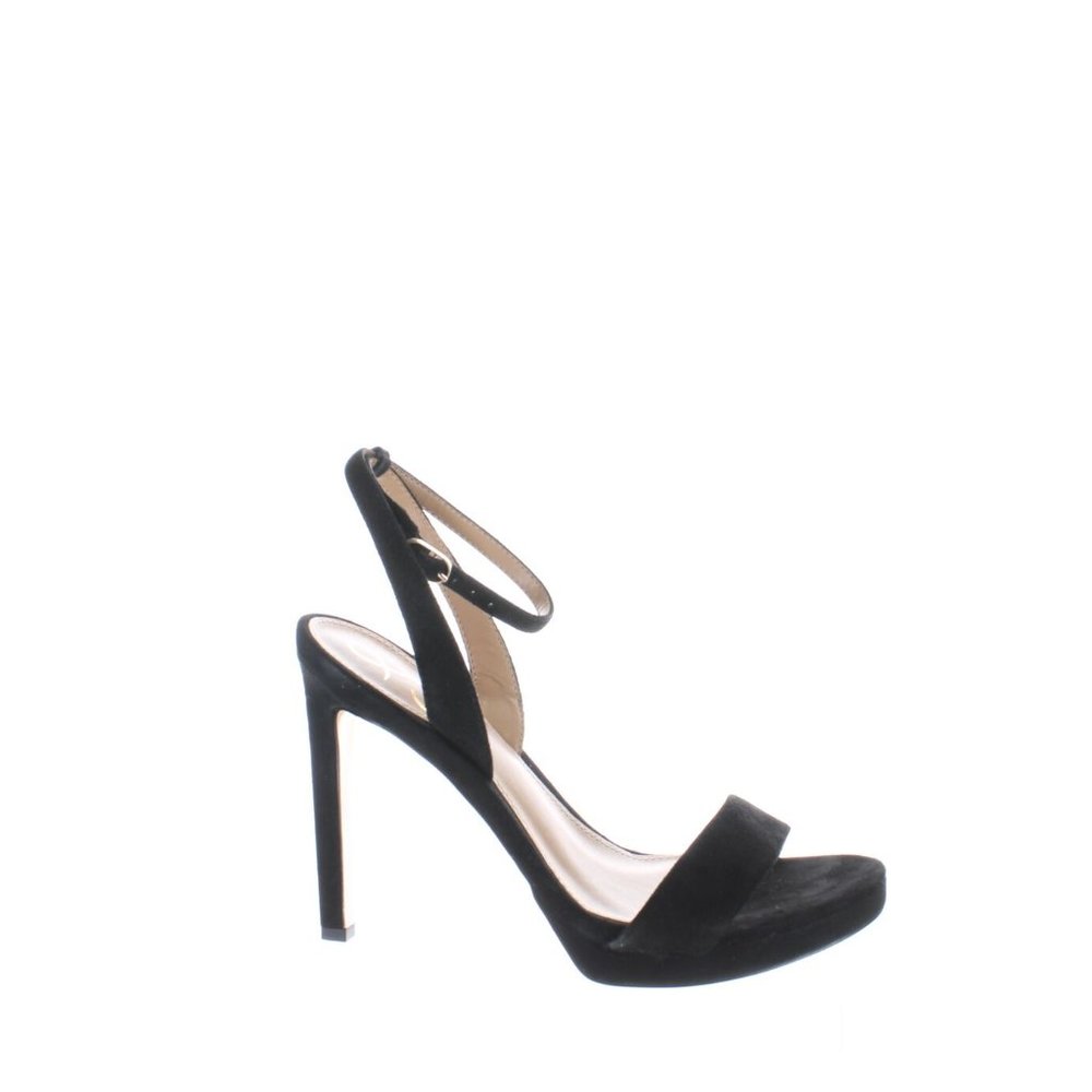 Sam Edelman Womens Jade Black Ankle Strap Heels Size 6.5